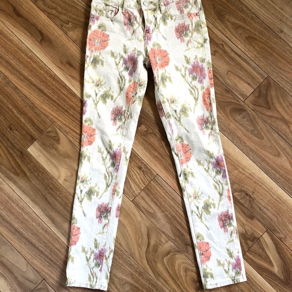 Anthropologie Floral Jeans - Picture 4 of 7